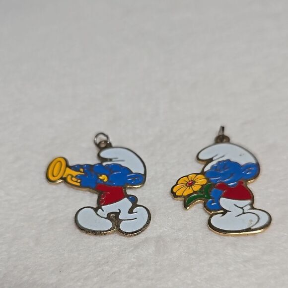 Peyo Jewelry - Vintage Smurf Pendant Set